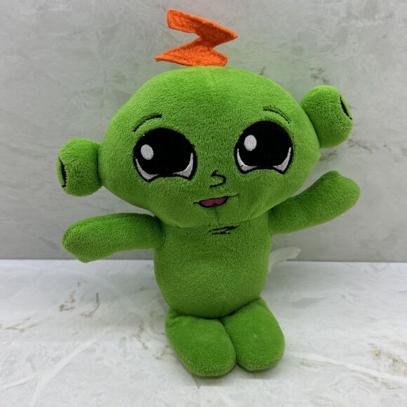 Harmony Alien Z Stuffed 10" Plush Toy UFO Space Green Orange Cute Preowned - Picture 3 of 4
